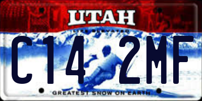 UT license plate C142MF