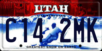 UT license plate C142MK