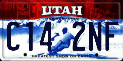 UT license plate C142NF