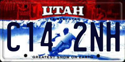 UT license plate C142NH