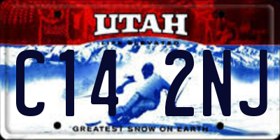 UT license plate C142NJ