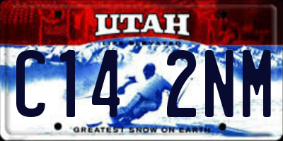 UT license plate C142NM