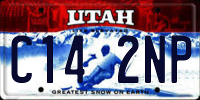UT license plate C142NP