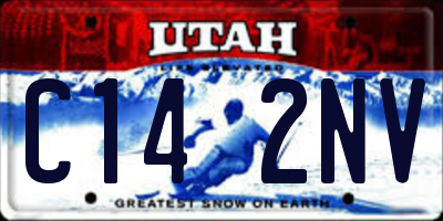UT license plate C142NV