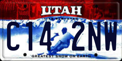 UT license plate C142NW