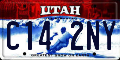 UT license plate C142NY