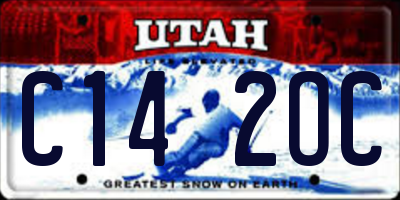UT license plate C142OC