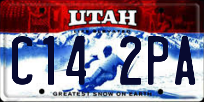 UT license plate C142PA