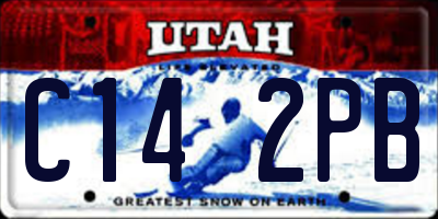 UT license plate C142PB