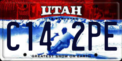 UT license plate C142PE