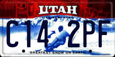 UT license plate C142PF