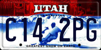 UT license plate C142PG