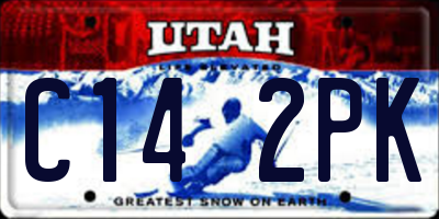 UT license plate C142PK