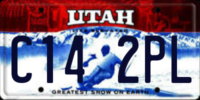 UT license plate C142PL