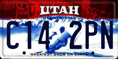 UT license plate C142PN