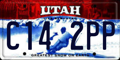 UT license plate C142PP