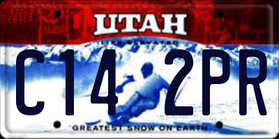 UT license plate C142PR