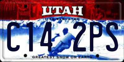 UT license plate C142PS