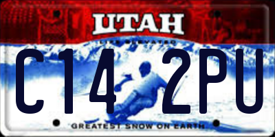 UT license plate C142PU