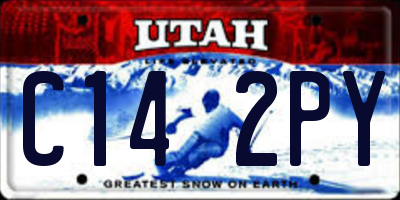 UT license plate C142PY