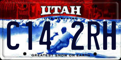 UT license plate C142RH