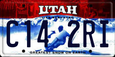 UT license plate C142RI