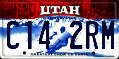 UT license plate C142RM