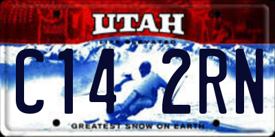 UT license plate C142RN