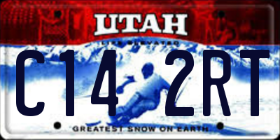 UT license plate C142RT