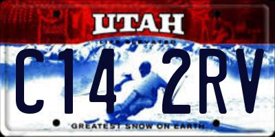 UT license plate C142RV