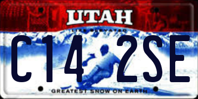 UT license plate C142SE