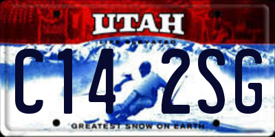 UT license plate C142SG