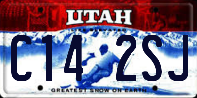 UT license plate C142SJ