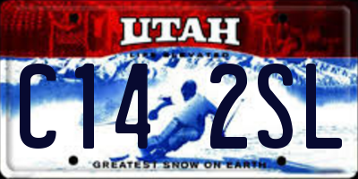 UT license plate C142SL