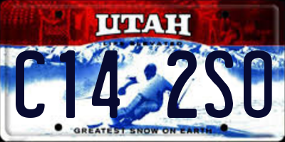 UT license plate C142SO
