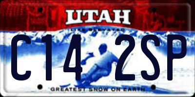 UT license plate C142SP