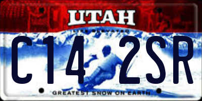 UT license plate C142SR