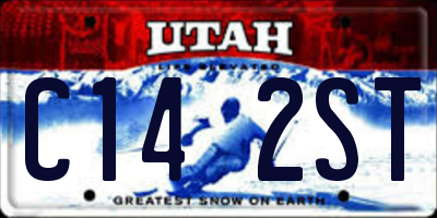 UT license plate C142ST