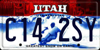 UT license plate C142SY
