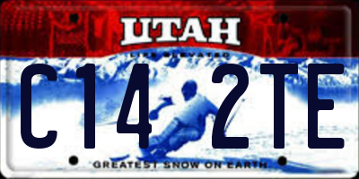 UT license plate C142TE