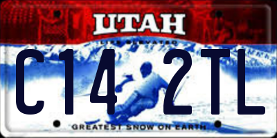 UT license plate C142TL