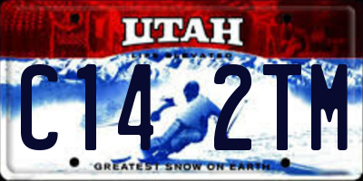 UT license plate C142TM