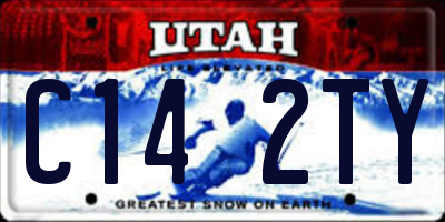 UT license plate C142TY