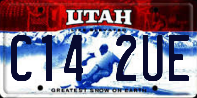 UT license plate C142UE