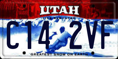 UT license plate C142VF