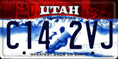 UT license plate C142VJ