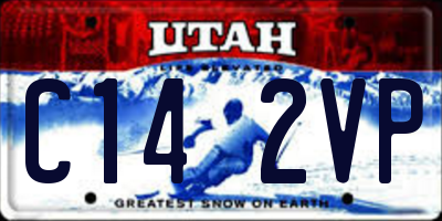 UT license plate C142VP