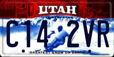 UT license plate C142VR