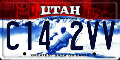 UT license plate C142VV