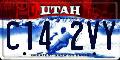 UT license plate C142VY